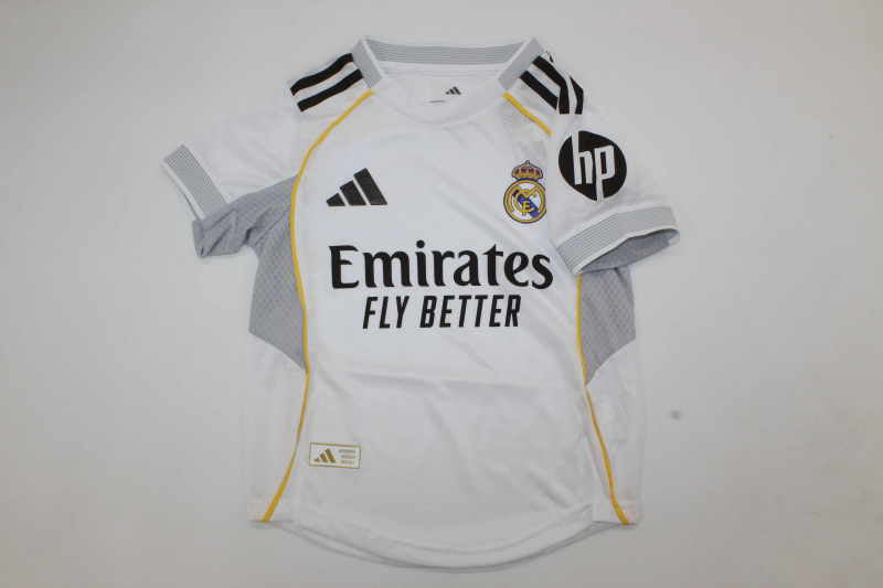 Real Madrid 2025-26 Home Player Version Kids Kit