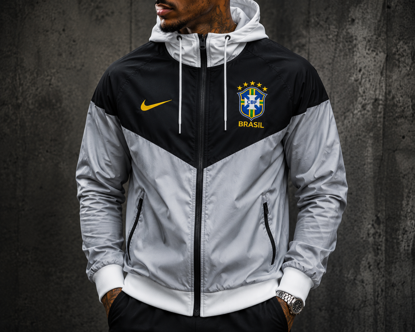 Brazil 2026 Gray Windbreaker