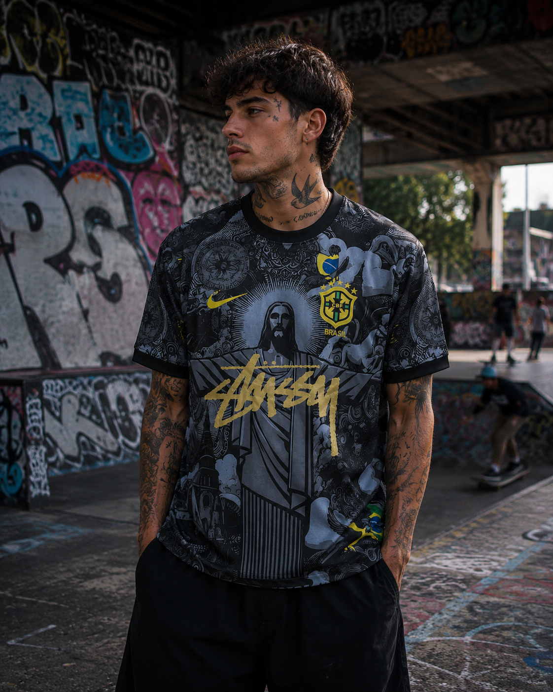 Brazil 2024-25 Stussy Collaboration Football Jersey