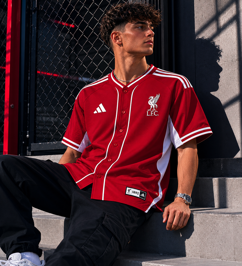 Liverpool 2025-26 Baseball Style Football Shirt