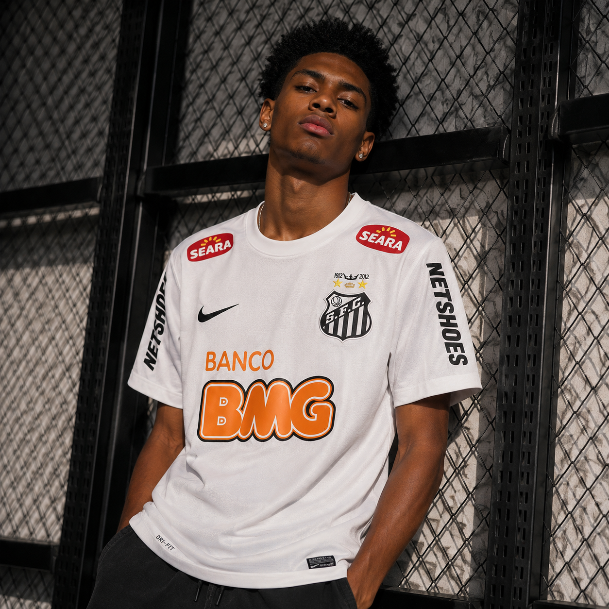 Santos 2011-12 Centennial Home Retro Jersey