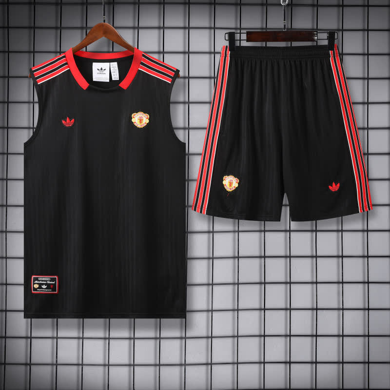 Manchester United 2025-26 Black Vest Suit
