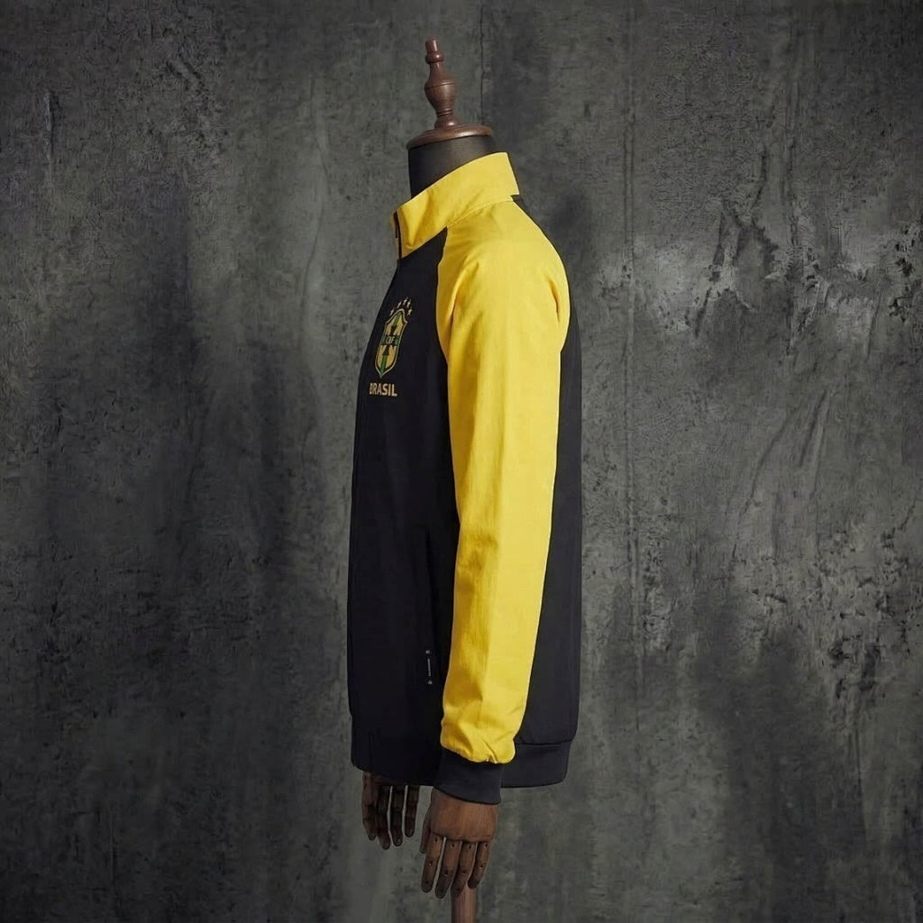 Brazil 2026 Black Yellow Windbreaker